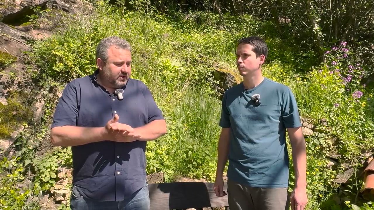 Olivier et Loïc pendant la présentation de la greffe des agrumes.