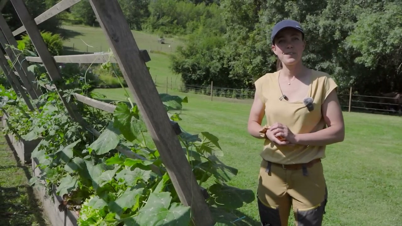 Léa présente l’évolution de son jardin.
