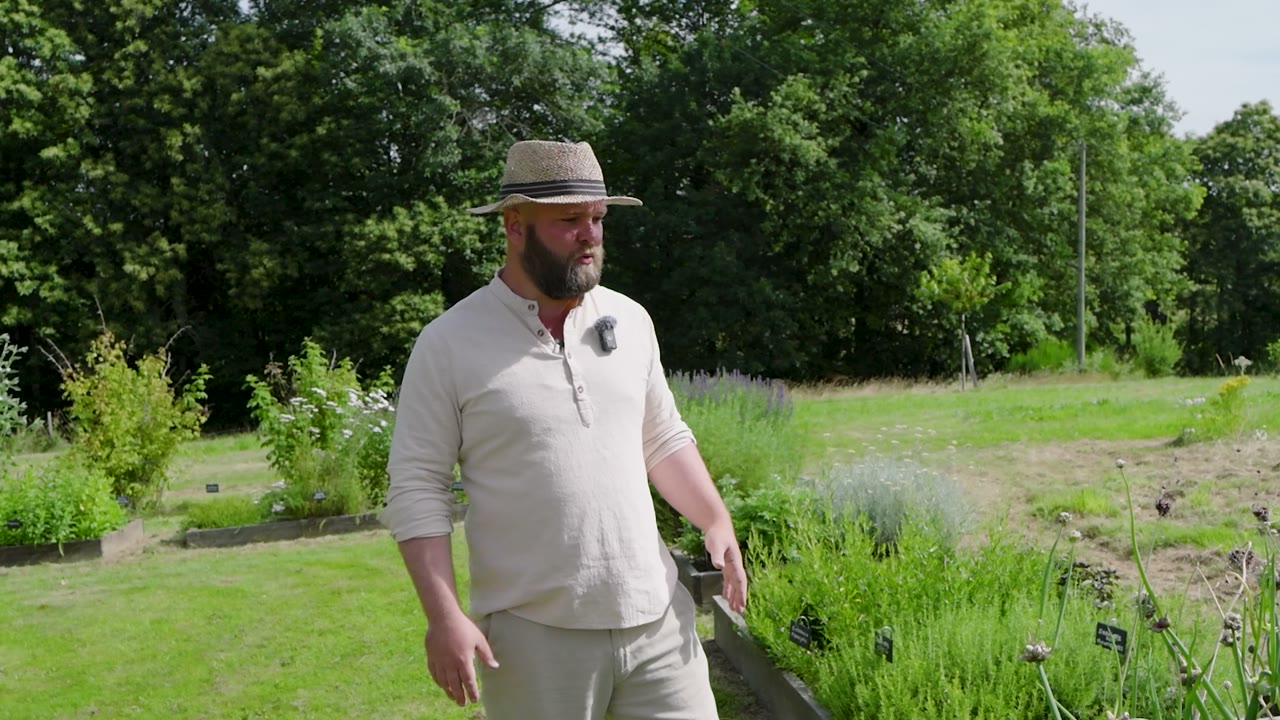 Terence présente les plantations du Domaine des Simples