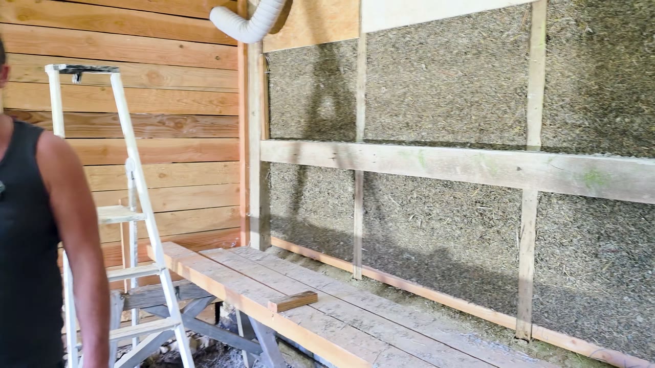 Le remplissage isolant dans son ossature en bois